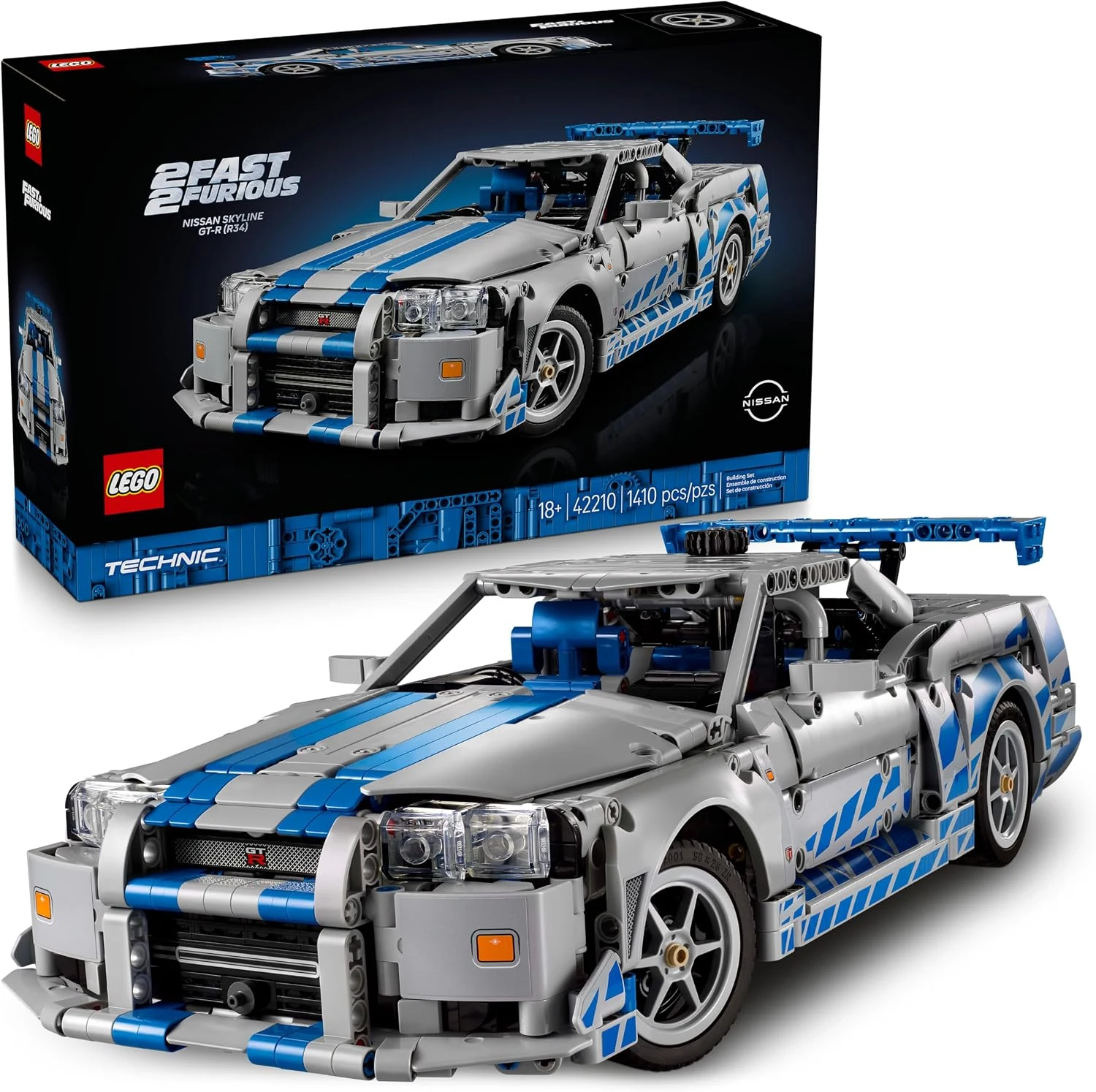 LEGO 42210 Carro Nissan Skyline GT-R R34 de 2 Fast 2 Furious